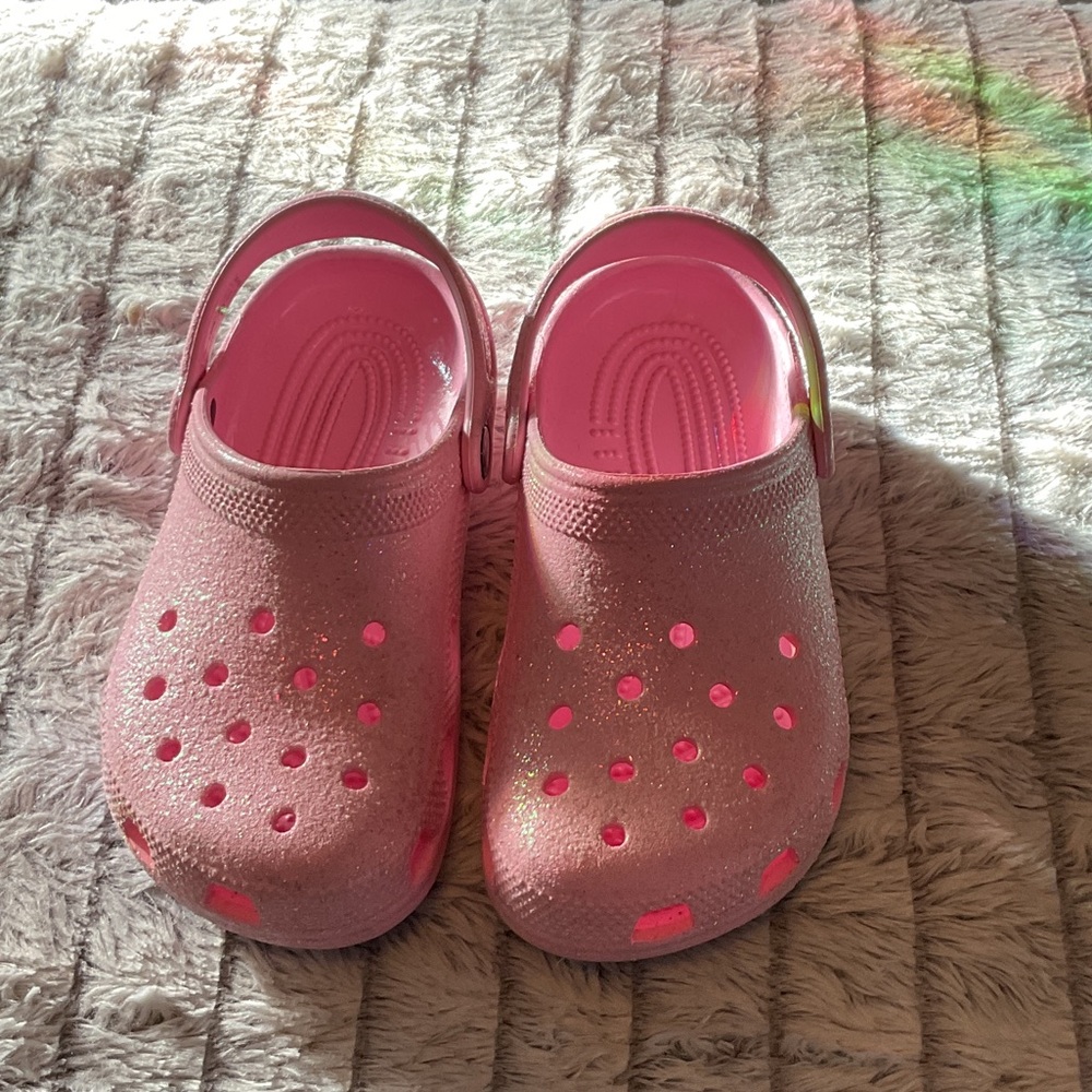 CROCS Kids Glitter Pink Sandals